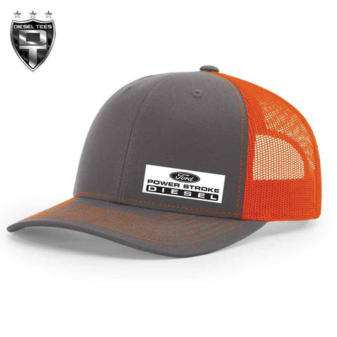 Power Stroke Richardson 112 Charcoal/Neo Orange SnapBack Trucker Hat