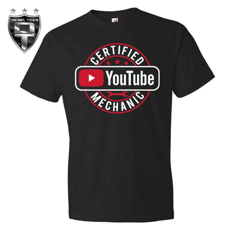 Certified Youtube Mechanic T Shirt