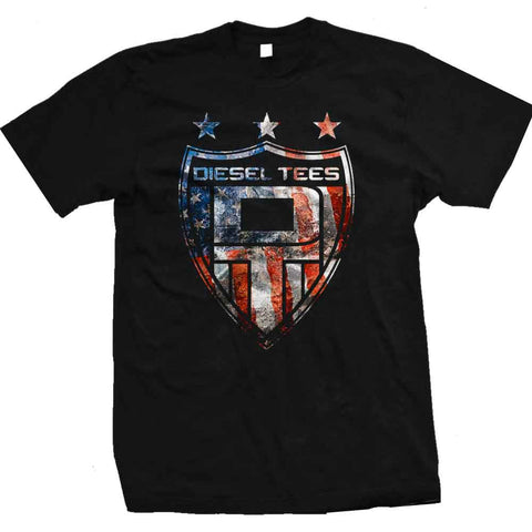 Diesel Tees American Flag Logo T Shirt