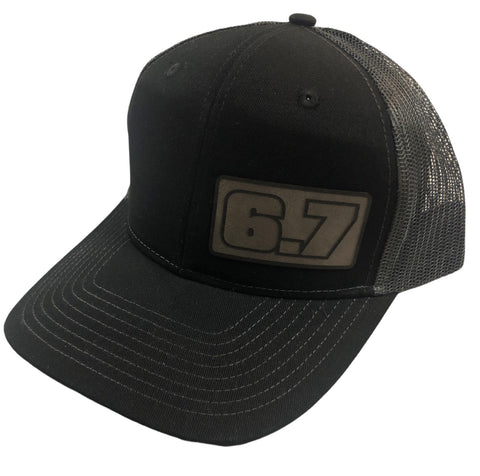 6.7 Leather patch Snapback Trucker Hat